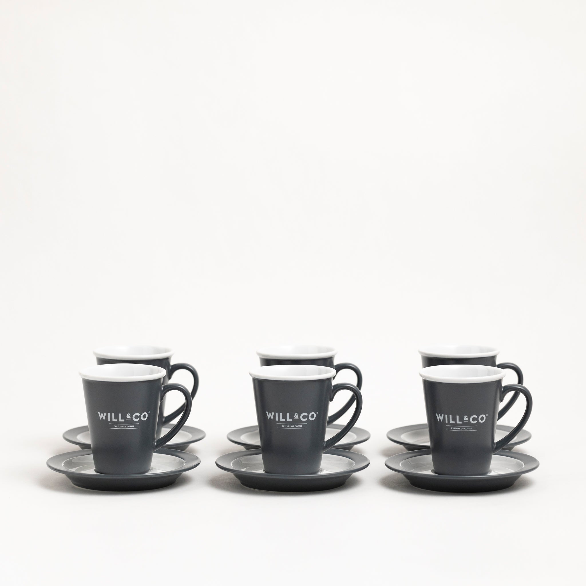 Latte w/handle Cup & Saucer Set - Will & Co Coffee