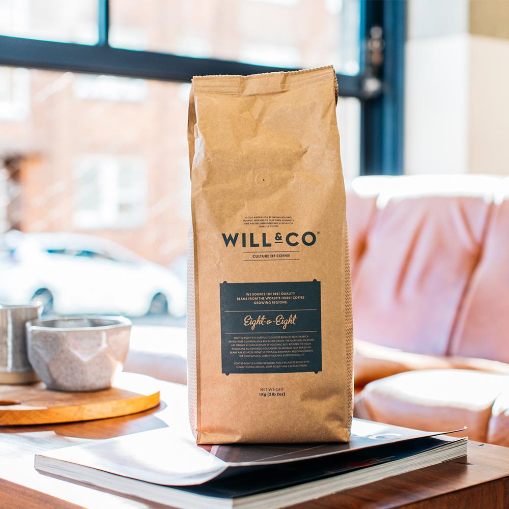 A bag of Will & Co coffee sent via monthly subscription