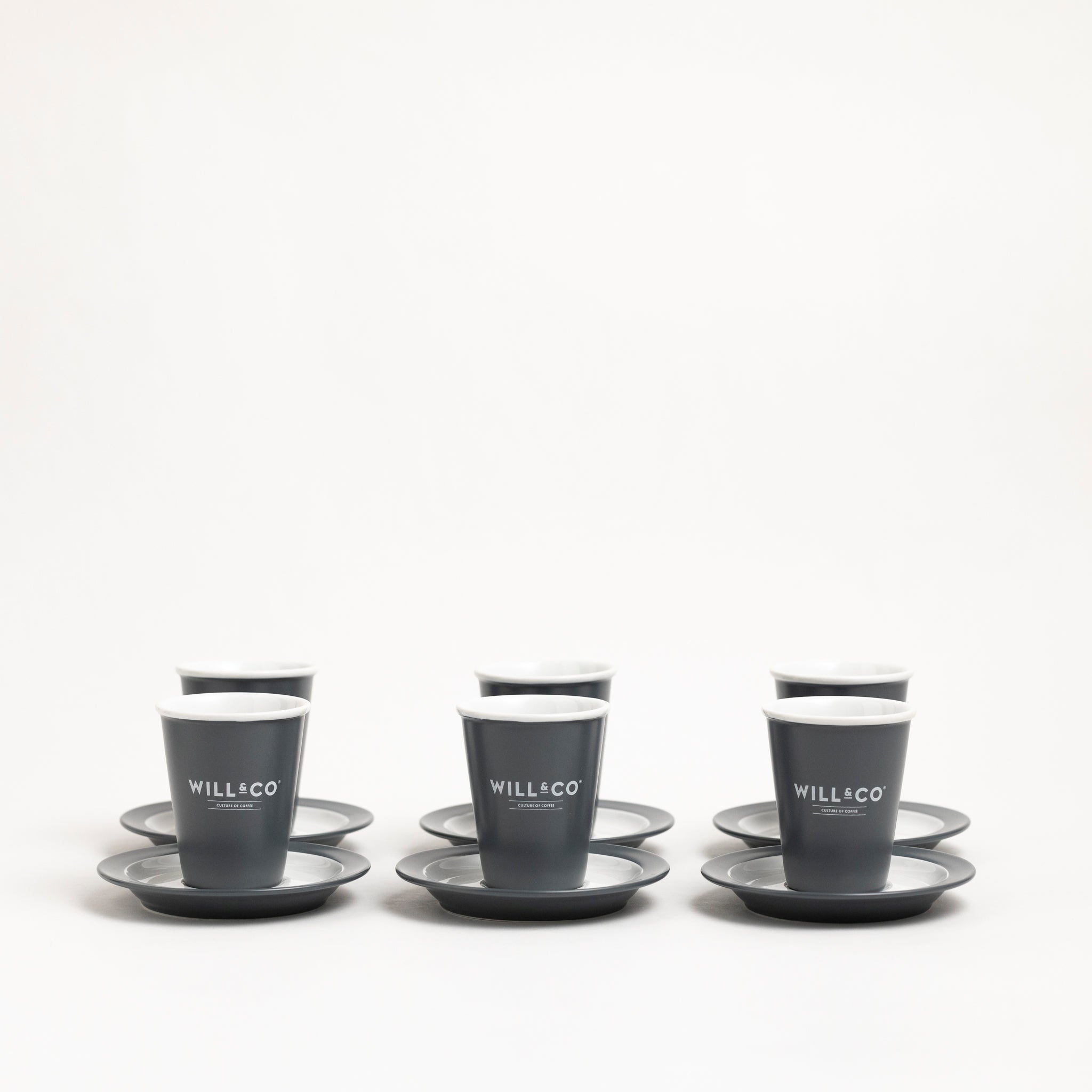 Latte Cups & Saucer Set - Will & Co Coffee