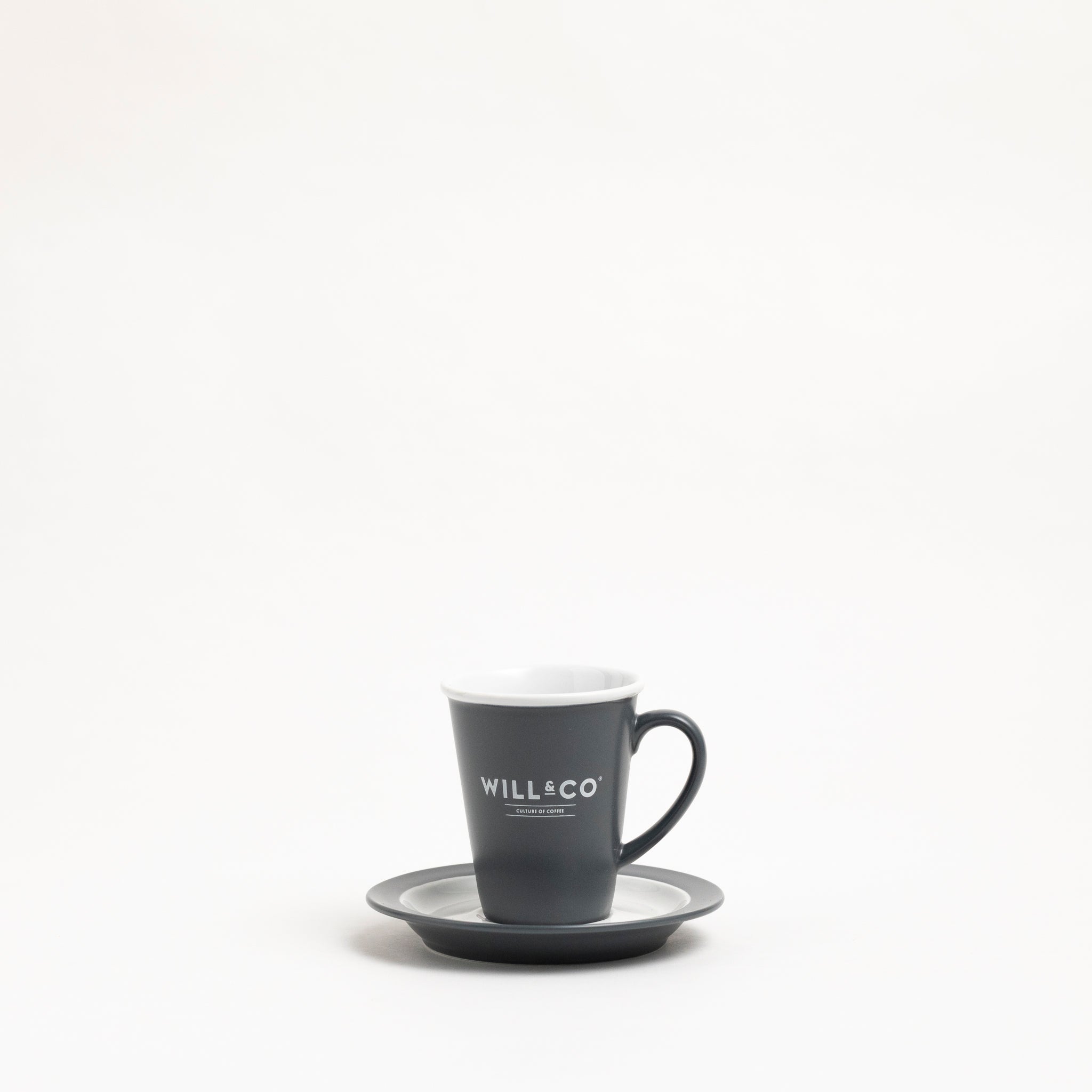 Latte w/handle Cup & Saucer Set - Will & Co Coffee